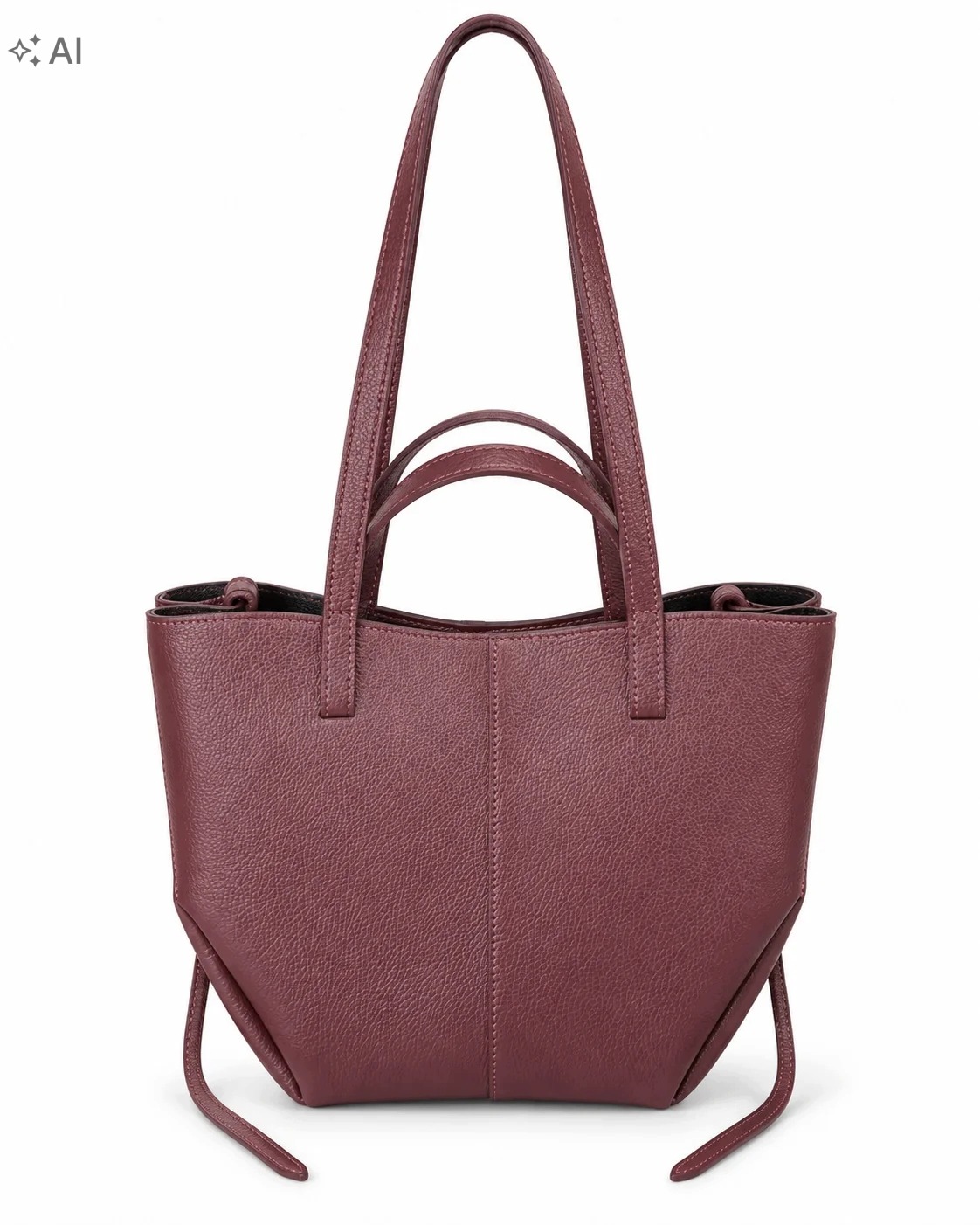Dámská kožená shopper kabelka Laura Biaggi Vínová