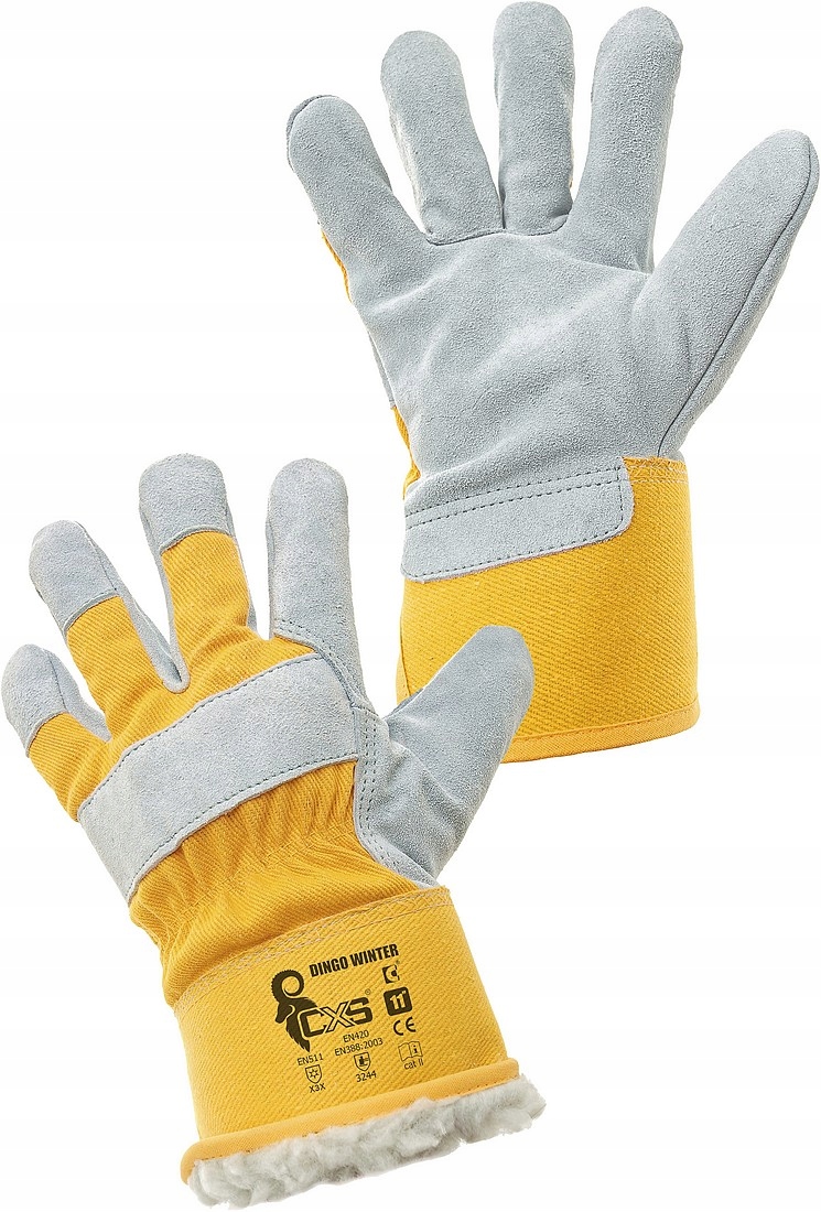 

Rękawice Ocieplane Dingo Winter robocze skórzane