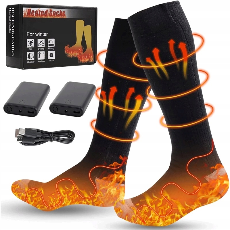 Podgrzewane Skarpety Akumulatorowe 4000MAH Do Stóp 38-46 Rozmiar