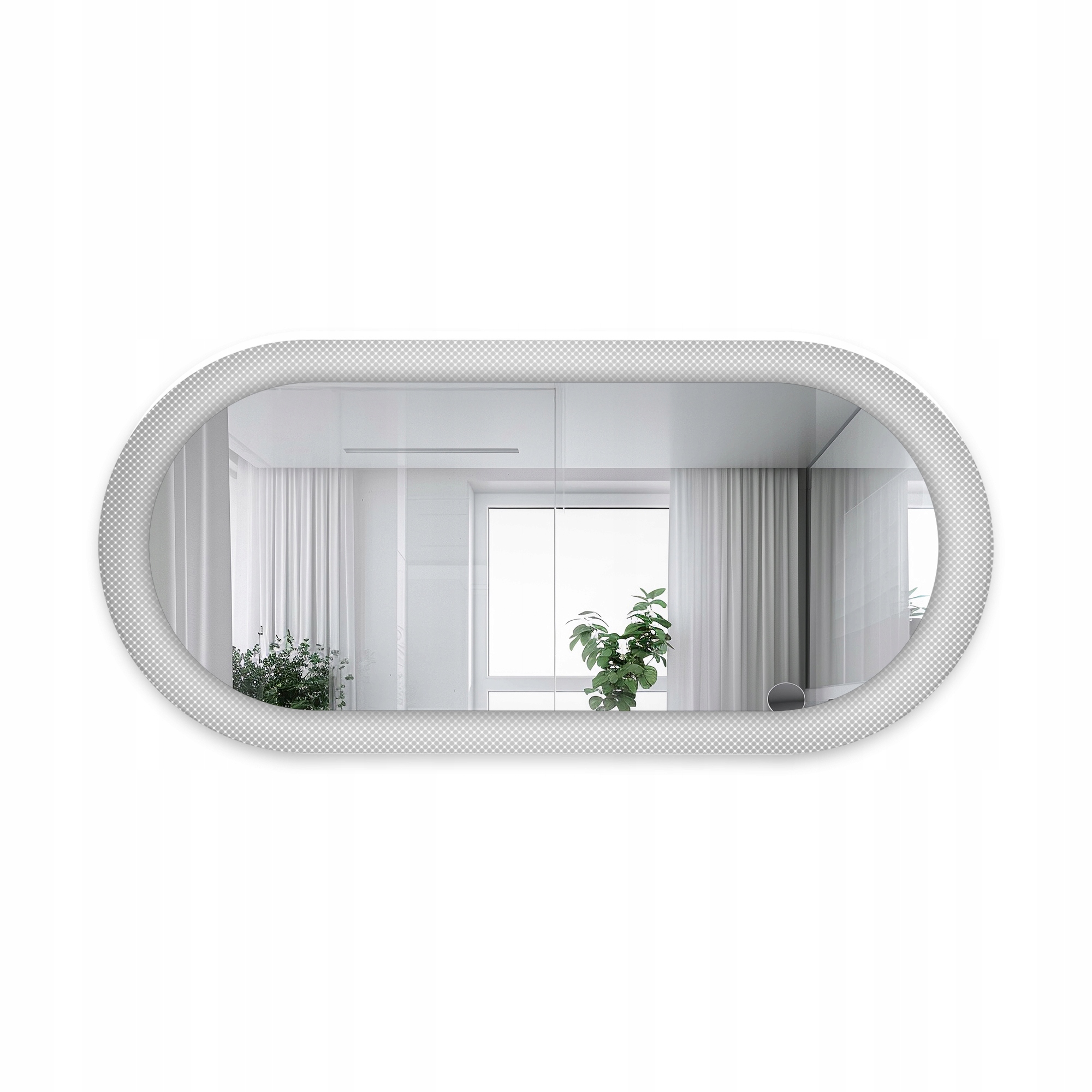 Zrcadlo oválné Luxora Ornate na ornamentálním skle 140x70 cm