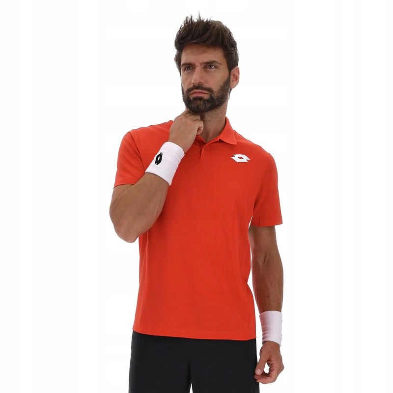 Pánské Tenisové Tričko Lotto Squadra IV Polo Red M