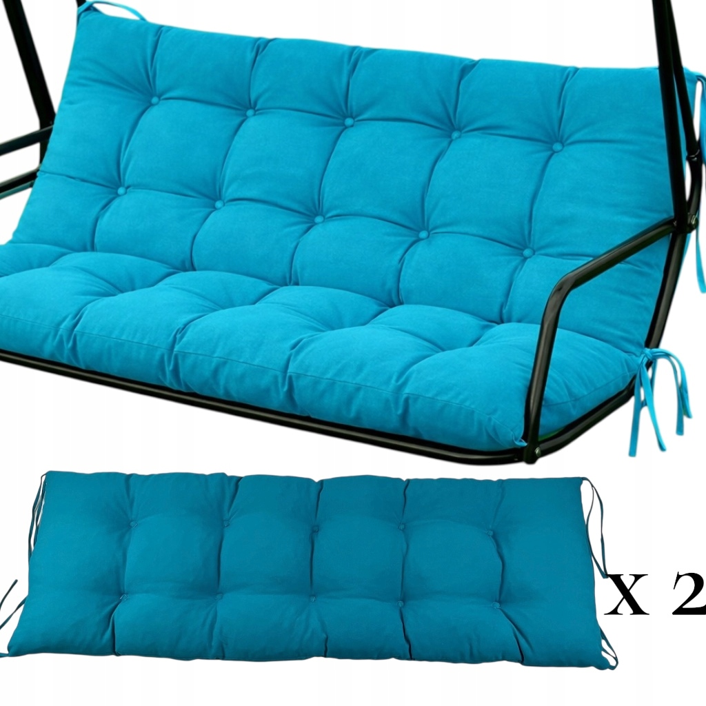 Polštáře na zahradní houpačku 150x50, sada 2 ks, lazura