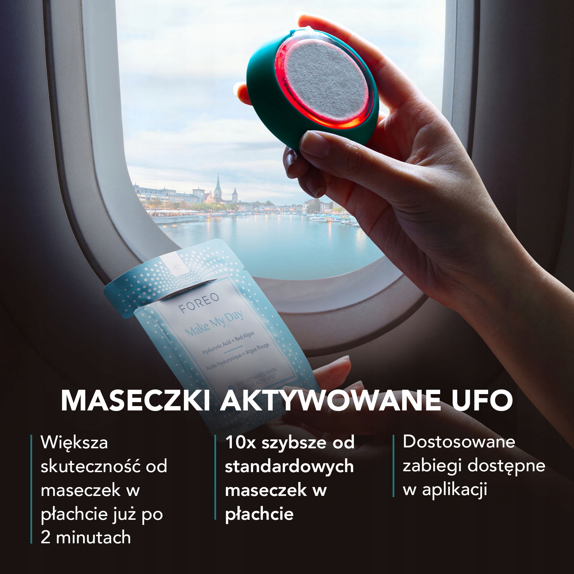 FOREO UFO 3 go, Evergreen Rodzaj soniczna