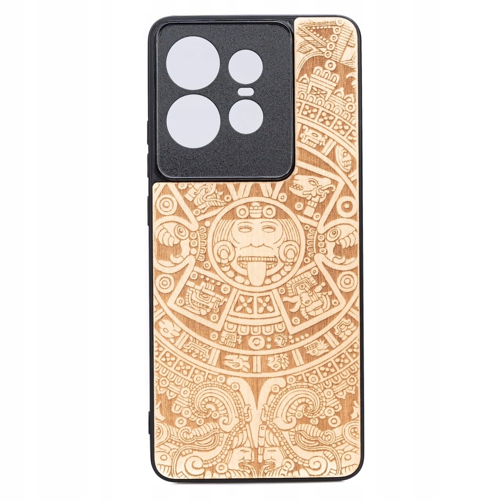 Dřevěné Pouzdro Bewood pro Motorola Edge 50 Pro Kalendář Aztécký Aniegre