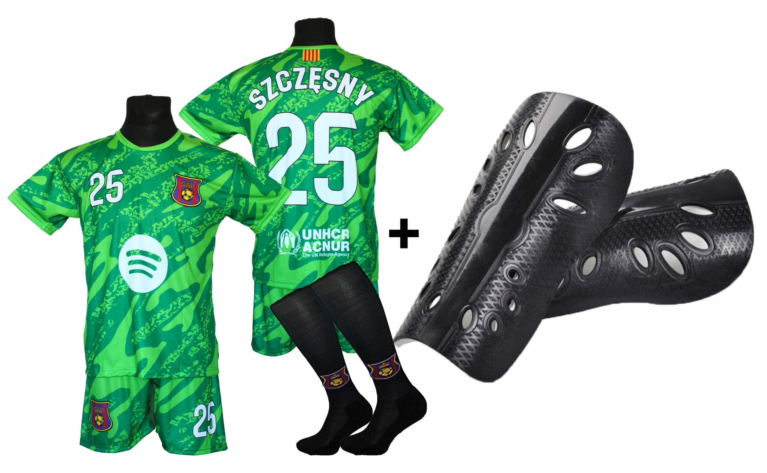 Szczęsny komplet sportowy strój piłkarski Barcelona r 122