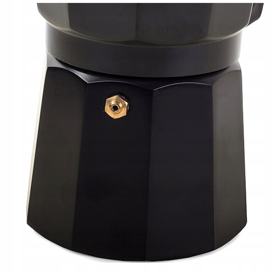 KAWIARKA WŁOSKA ZAPARZACZ DO KAWY CZARNA DUŻA 600ml Na 12 filiżanek Kolor czarny