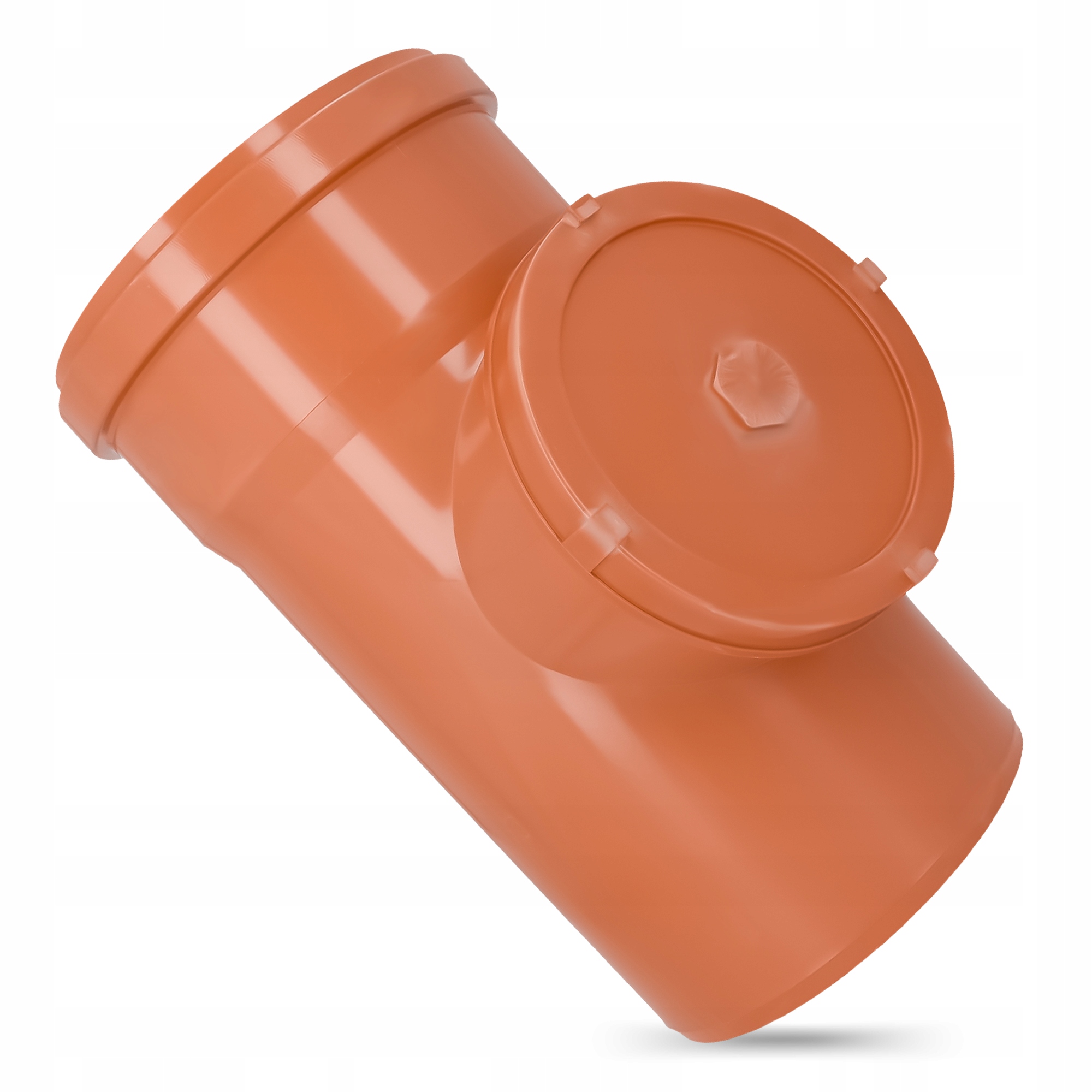 CZYSZCZAK RYNNOWY Rewizja Rury Spustowej Rynny 200 mm ZAŚLEPKA Pomarańczowy Rodzaj Czyszczak