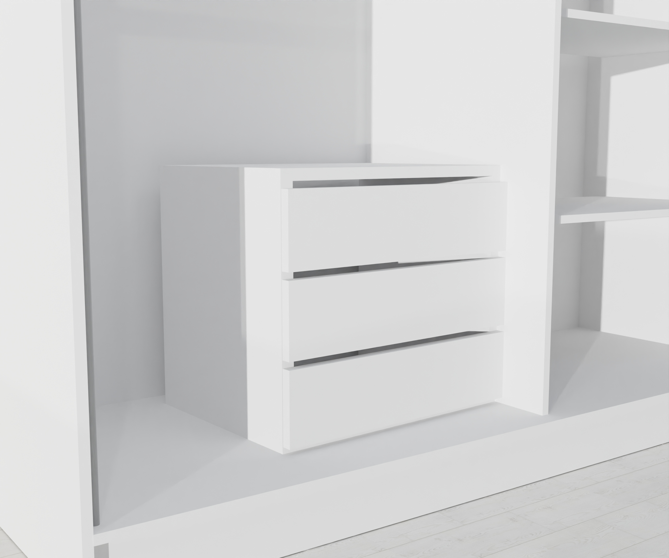 SZAFA PRZESUWNA GARDEROBA - BERNO 2D 140CM BIAŁA PRZESUWNA LUSTRO PŁYTA Wysokość mebla 205 cm