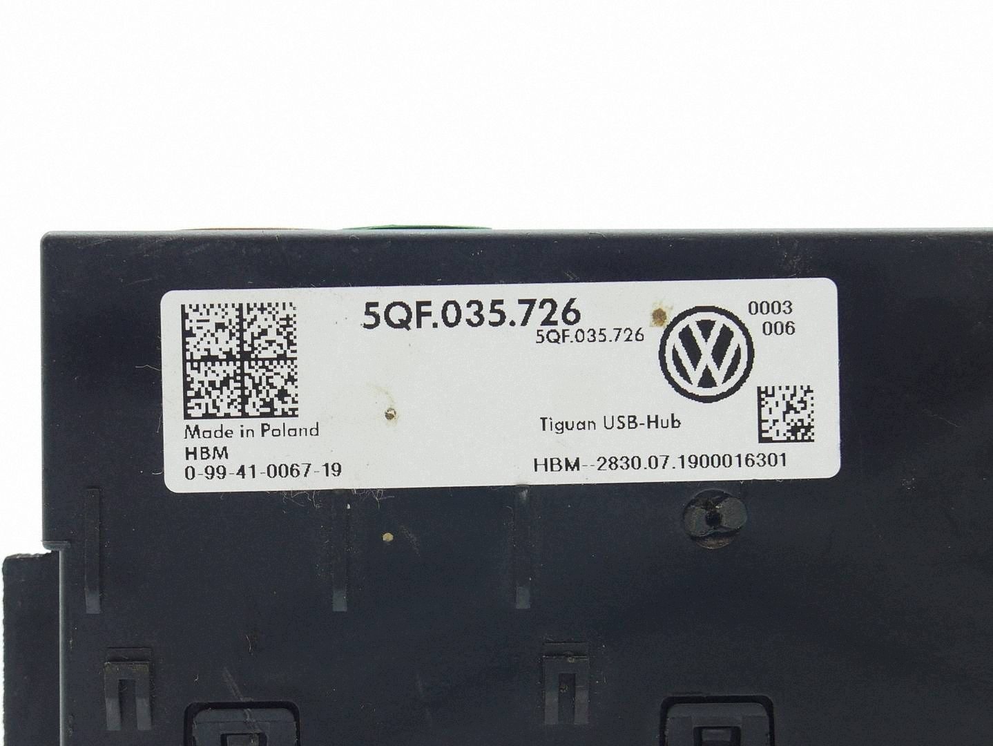 stecker PORT adapter, stecker USB AUX HUB VW TIGUAN II 5QF035726