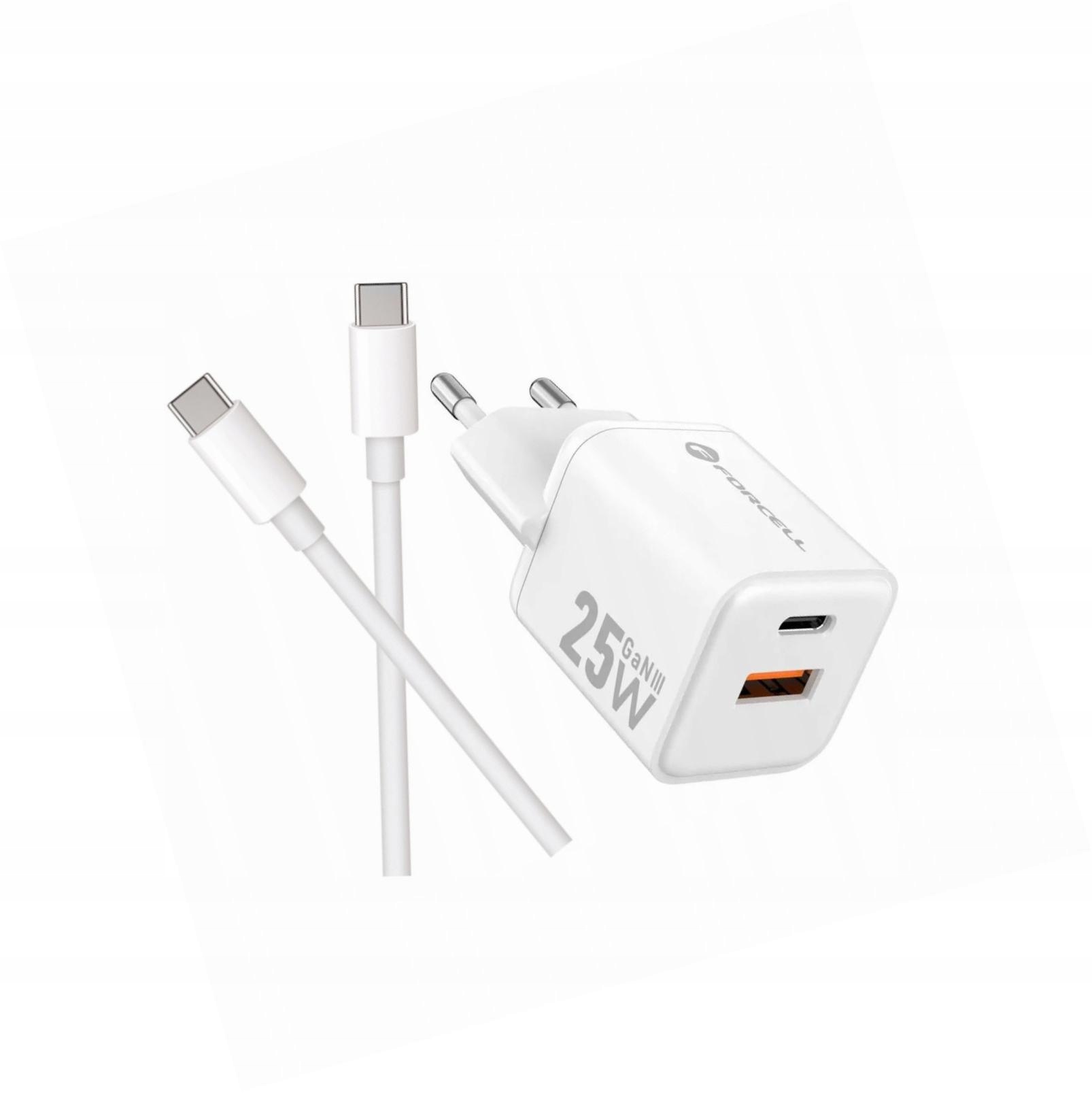 Szybka ładowarka Gan 25W 2 porty z długim kablem Usb-c do Huawei P20