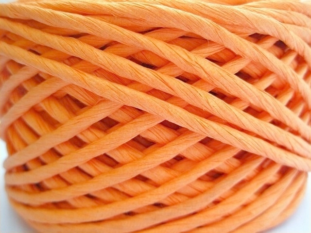 SZP54 Sznurek Eko papier wosk 3mm 3M orange