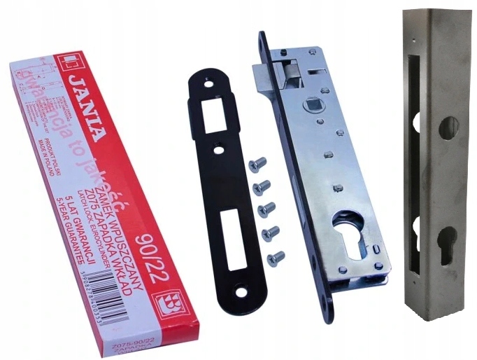 

Zamek Do Furtki z Puszką Komplet 40x40 Rozstaw 90