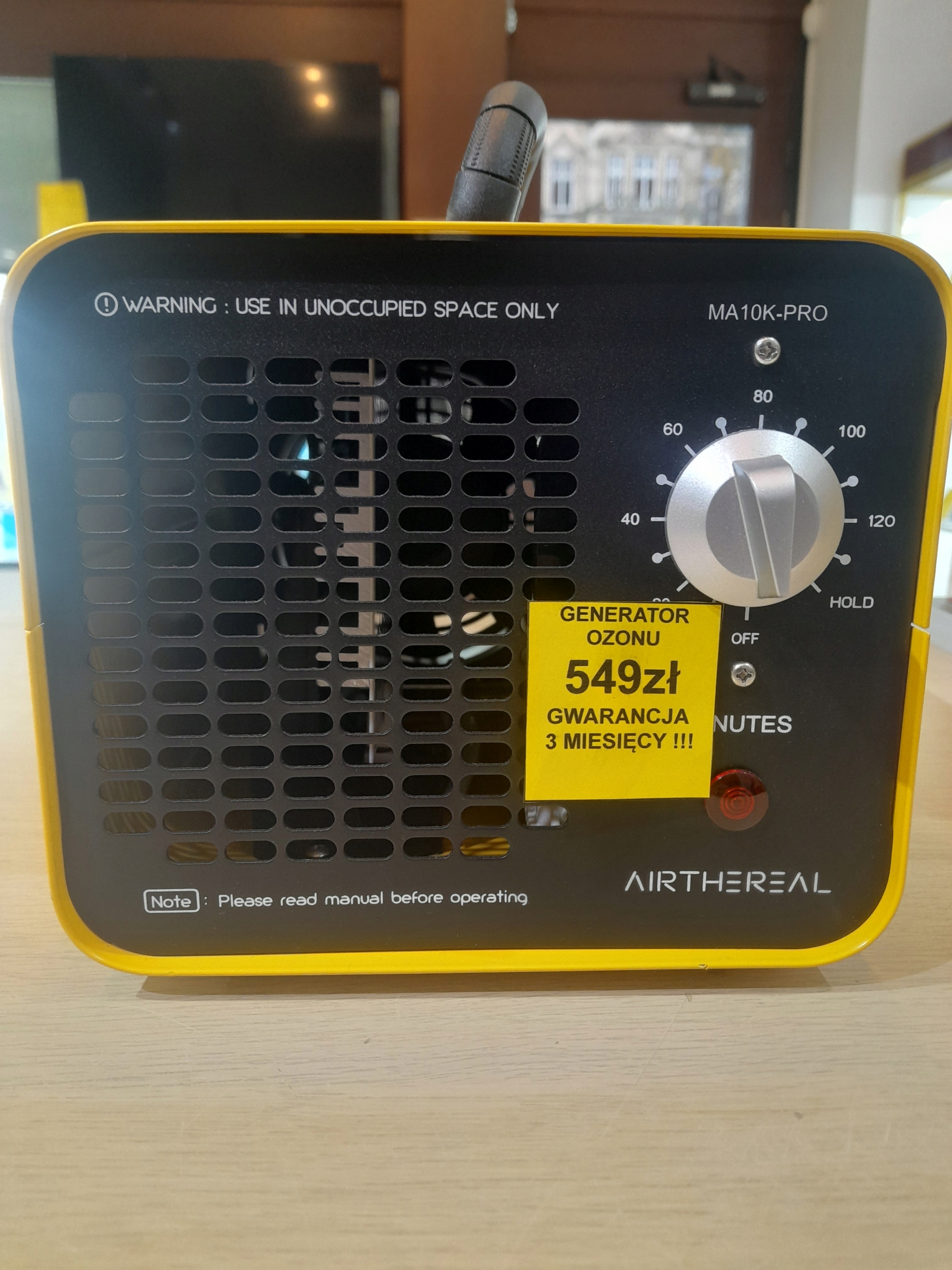 Przemysłowy generator ozonu AIRTHEREAL MA10K-PRO, środek pochłaniający niep
