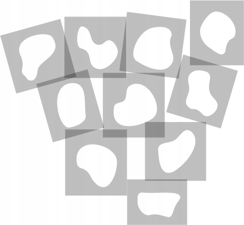 Malířská Šablona Sada Kraví Skvrny 10 Ks