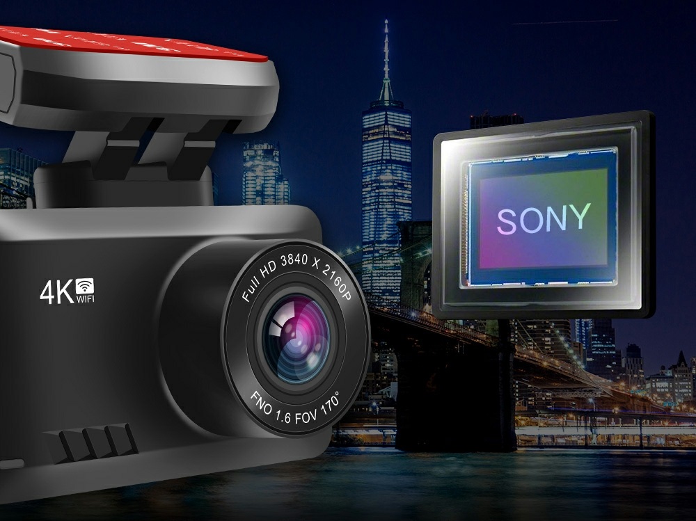 K2PRO Wideorejestrator 4K SONY IMX335 Wifi GPS Communication Bluetooth GPS Wi Fi