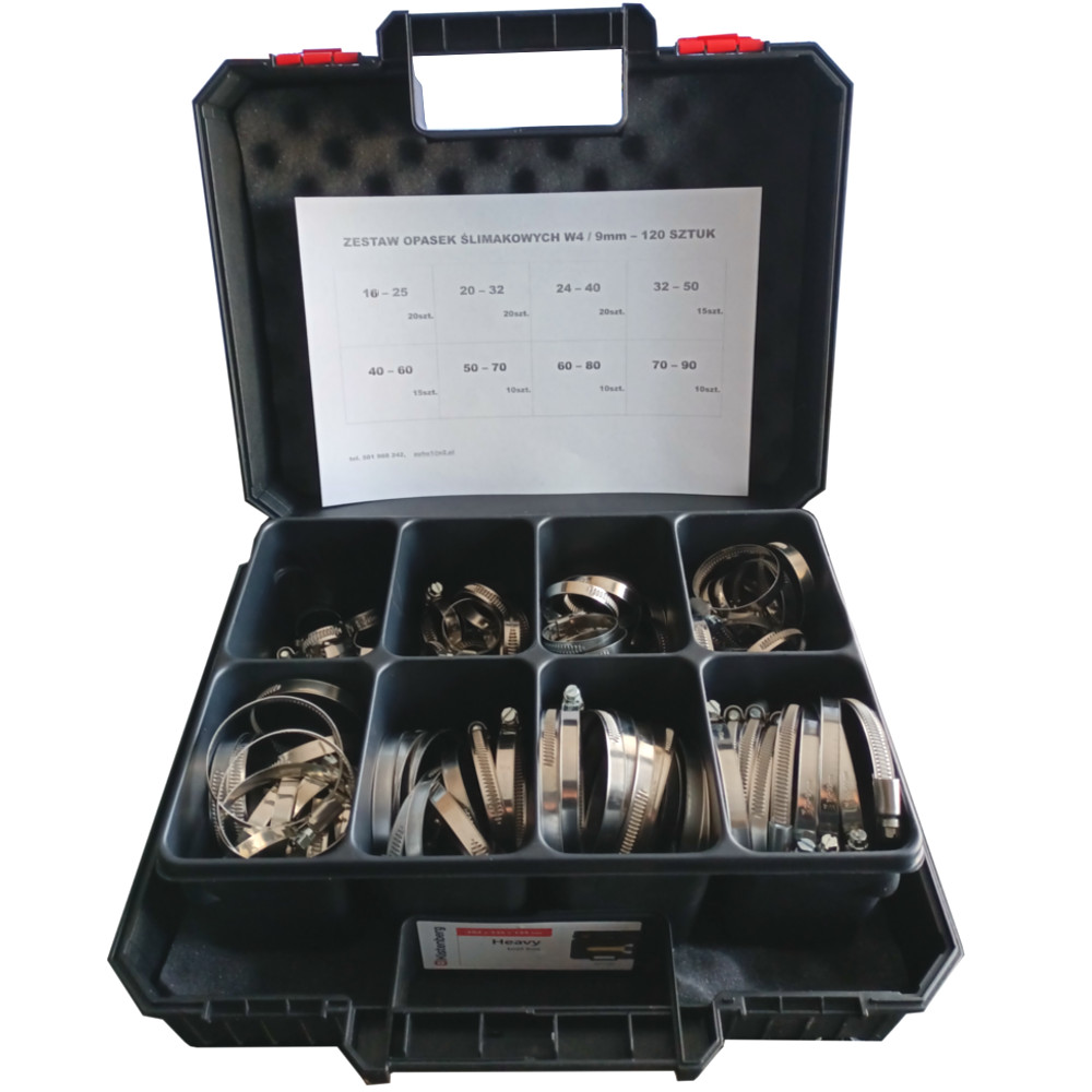 ZESTAW OPASKA ŚLIMAKOWA W4 / 9 mm 120 SZTUK