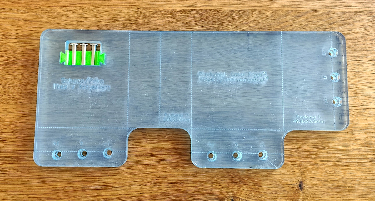 Šablona pro frézování pro lišty Schuco/Peka