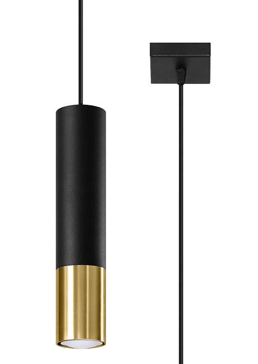 

Lampa Wisząca Loopez 1 czarny/złoty Zwis Sufitowy