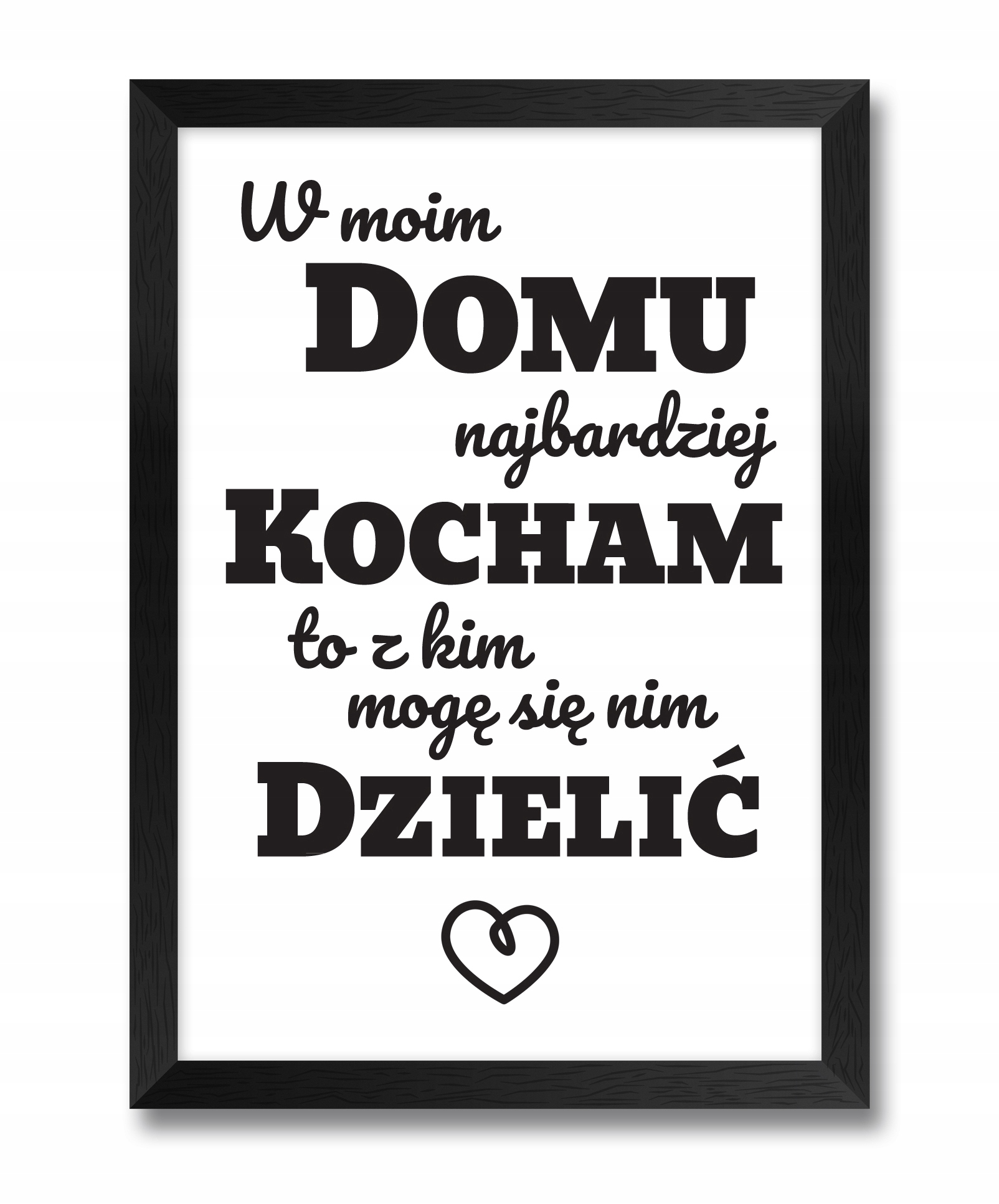 

Obraz w ramce na ścianę z cytatem o domu rodzinie