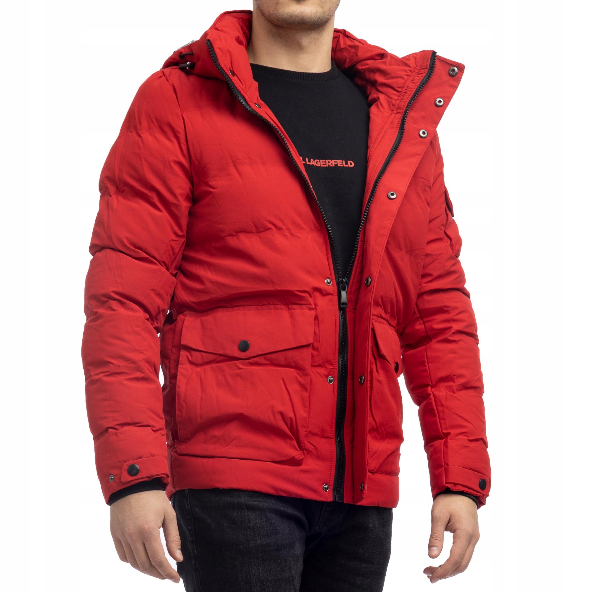 

Kurtka Zimowa Męska Puchowa z kapturem ciepła XXL