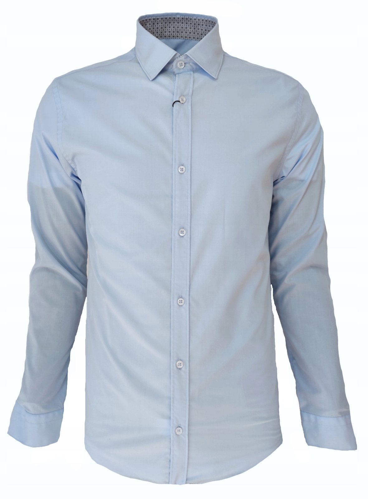 

Koszula Niebieska gładka slim 3XL