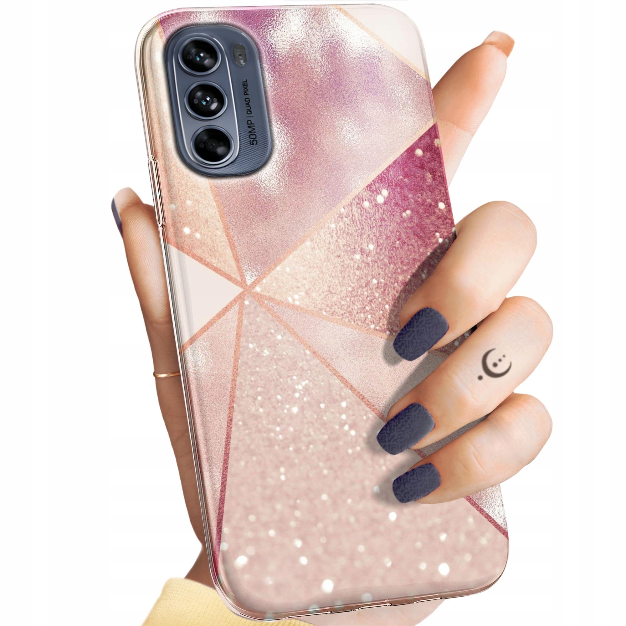 Etui Do Motorola Moto G62 5G Różowe Złoto Róż Obudowa Pokrowiec Case