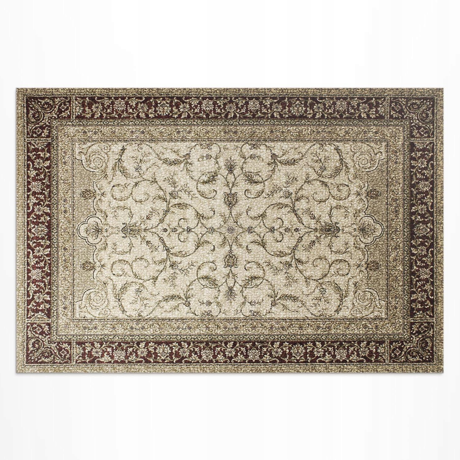 Pvc koberec na terasu Rozmer: 120 x 80 cm Klasický béžový dekoratívny brečtan