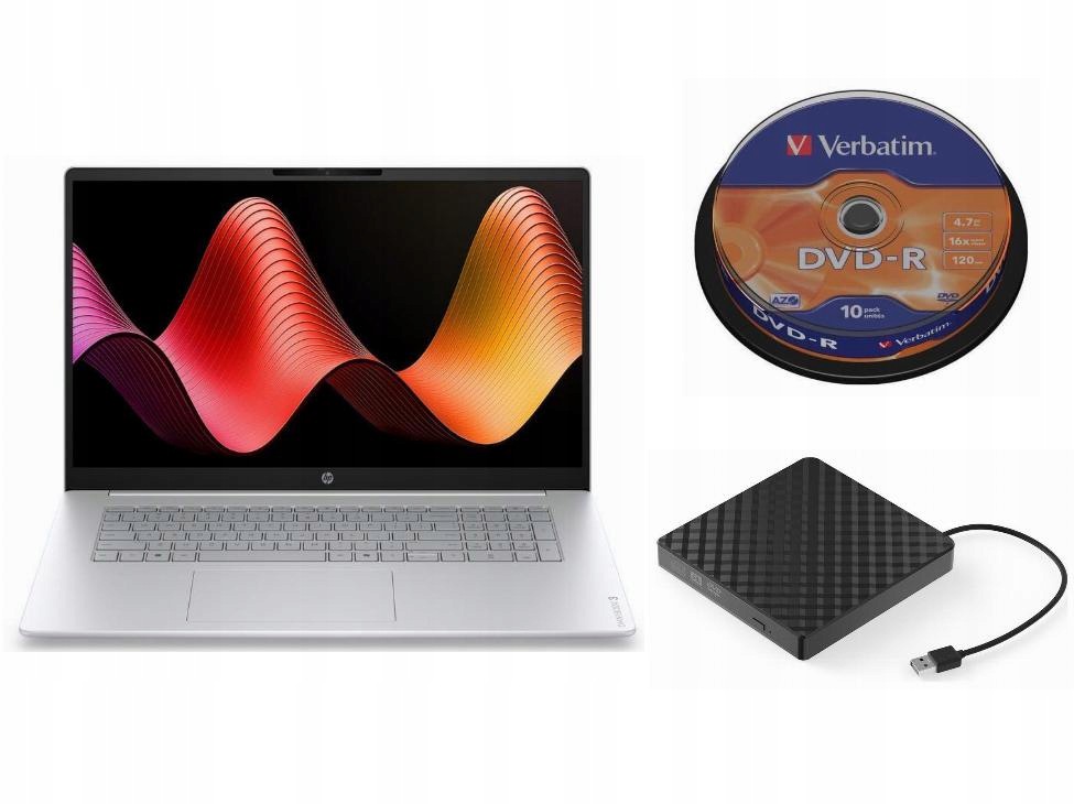 Laptop Hp Amd Ryzen 5 Zewnętrzny Napęd DVD 10 Płyt DVD!