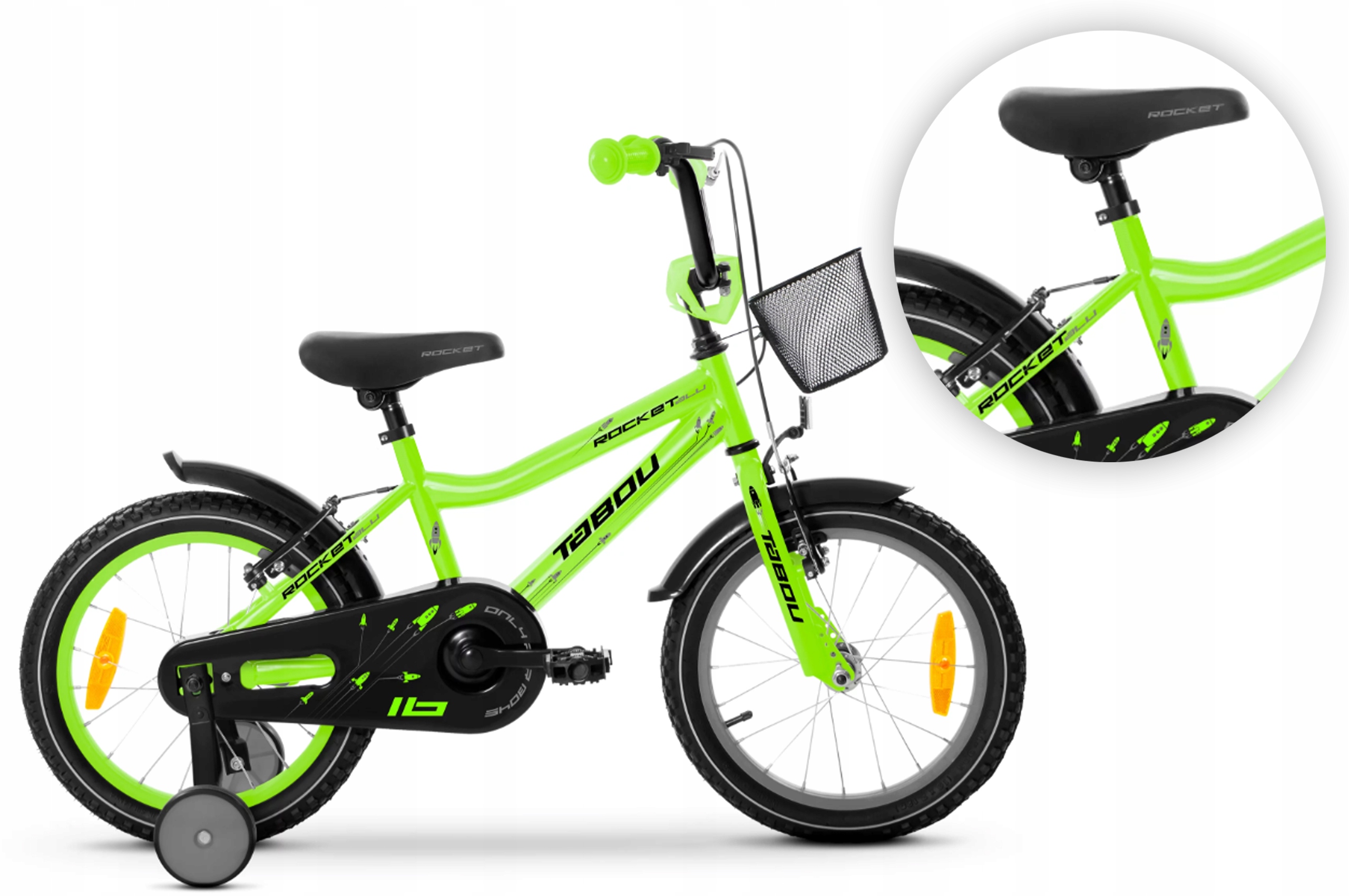 Rower dziecięcy 20" Tabou Rocket Alu zielony szary R25