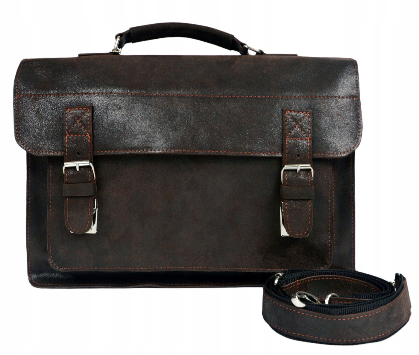 Duża Teczka Torba Młodzieżowa mieści A4 - SKÓRA Rodzaj torba