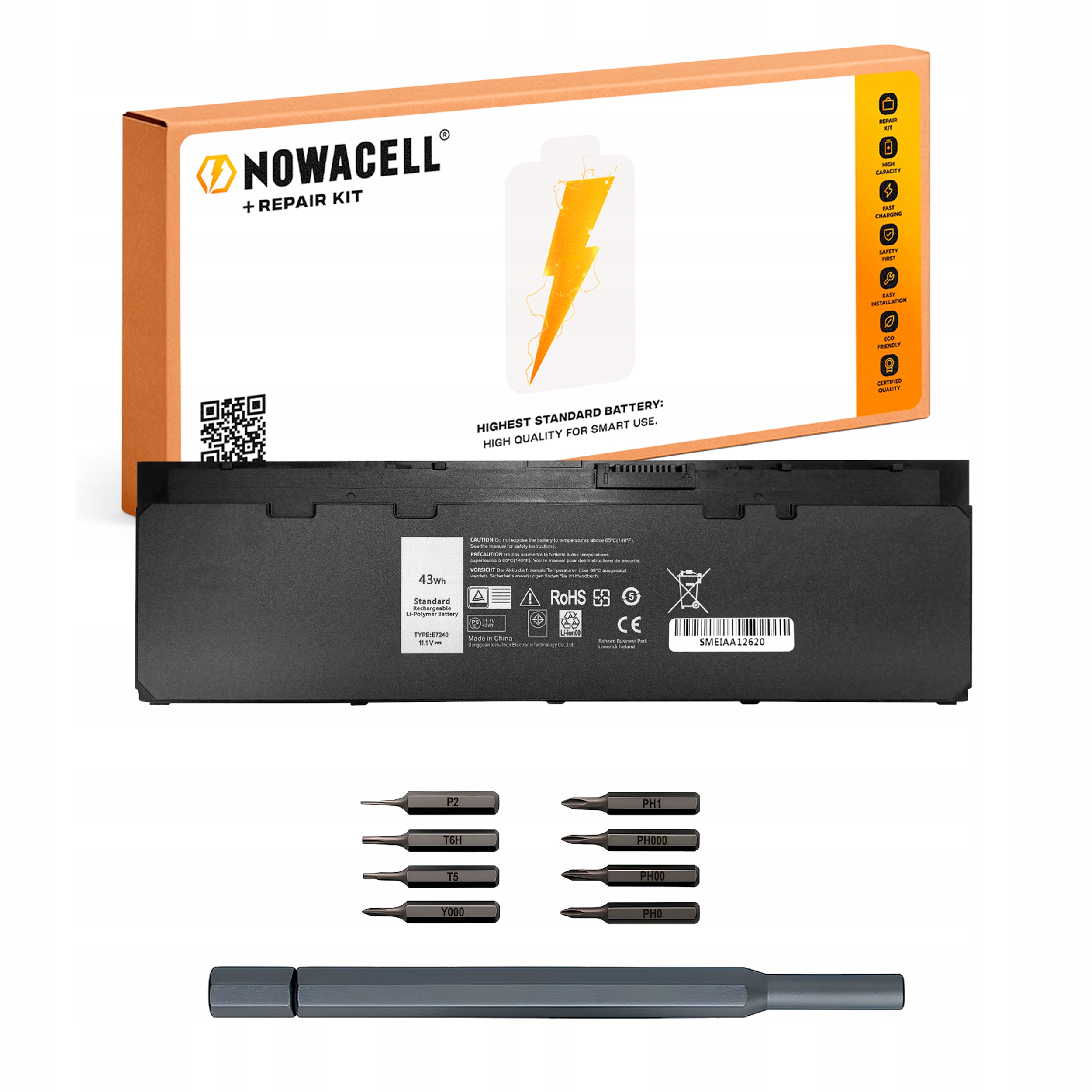 Bateria E7240 WD52H do Dell Latitude E7240 E7250 11.1V 43Wh