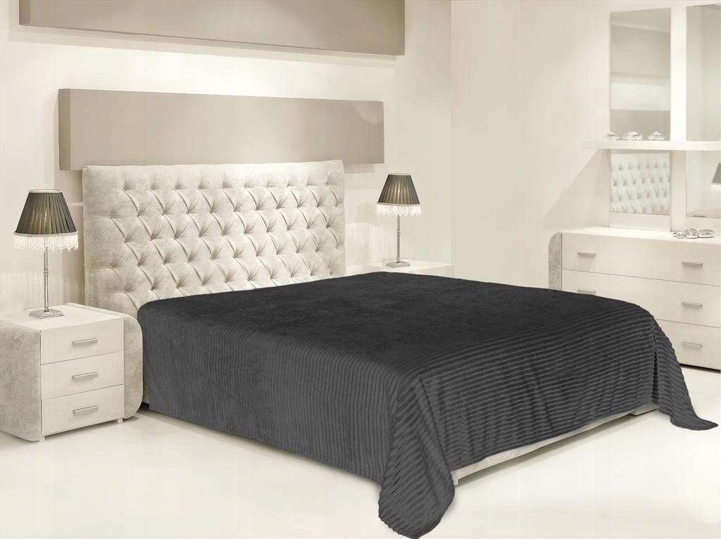 Přehoz na postel Matex polyester 210 cm x 170 cm šedý