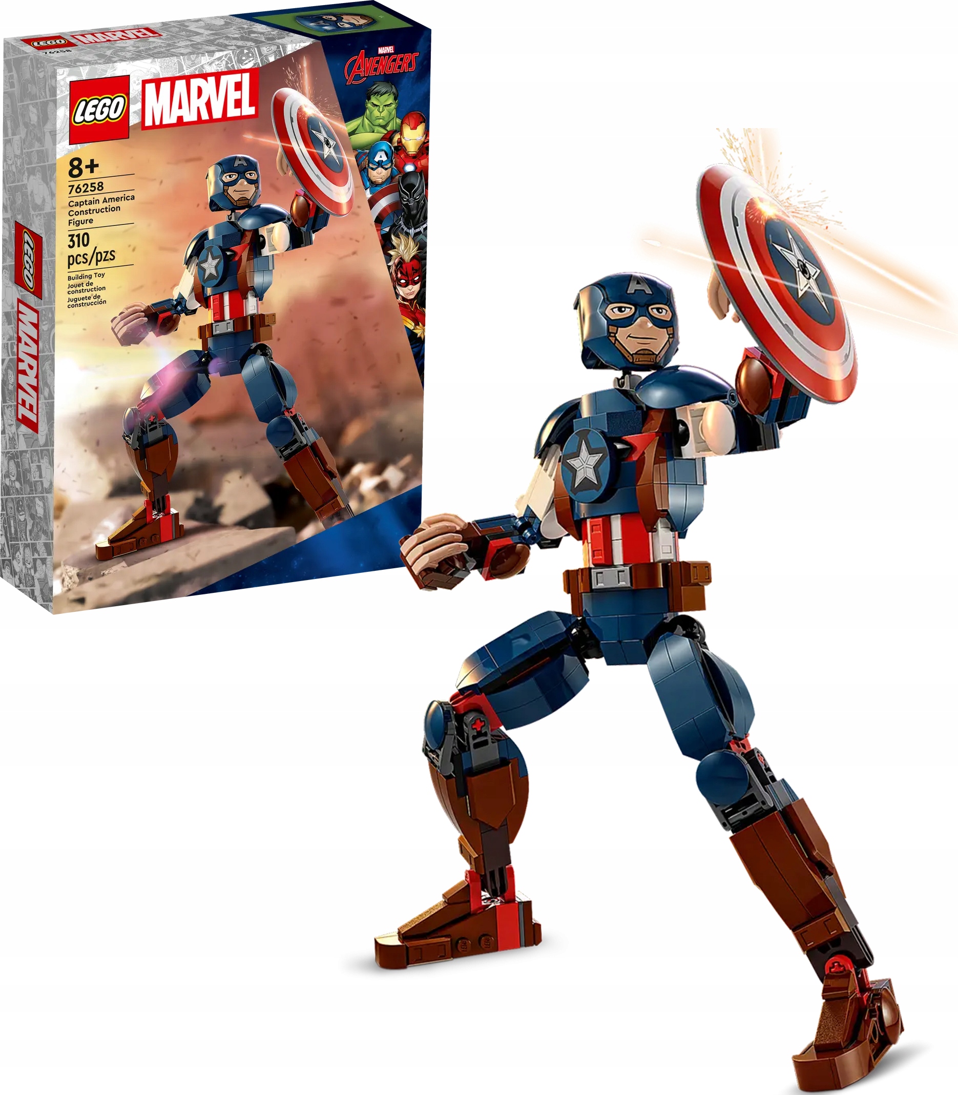 Lego Heroes Figurka Kapitána Ameriky k sestavení 76258