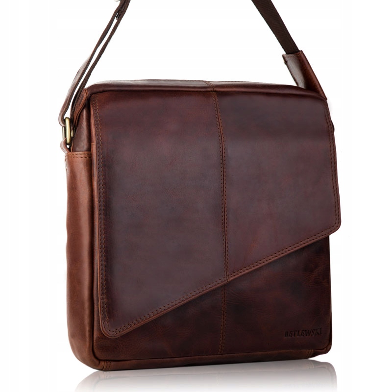Betlewski Torba męska duża skórzana w stylu vintage modna