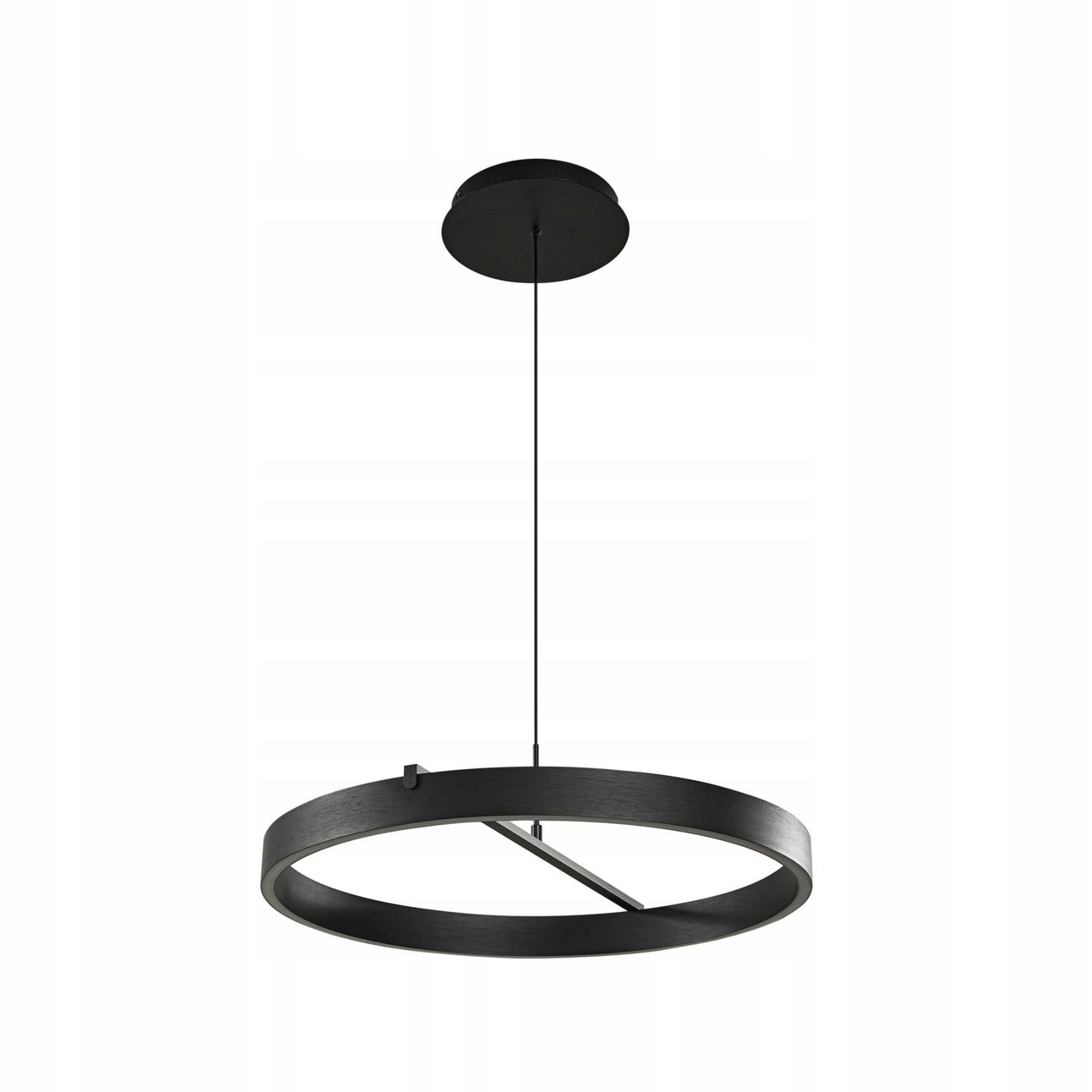 Żyrandol Led Lucande Rovan, Ø 60 cm, czarna, Cct, ściemniany