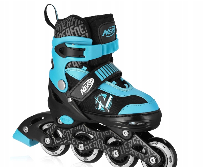 Dziecięce łyżworolki regulowane SPOKEY STRIVE NERF 28-32 czarny
