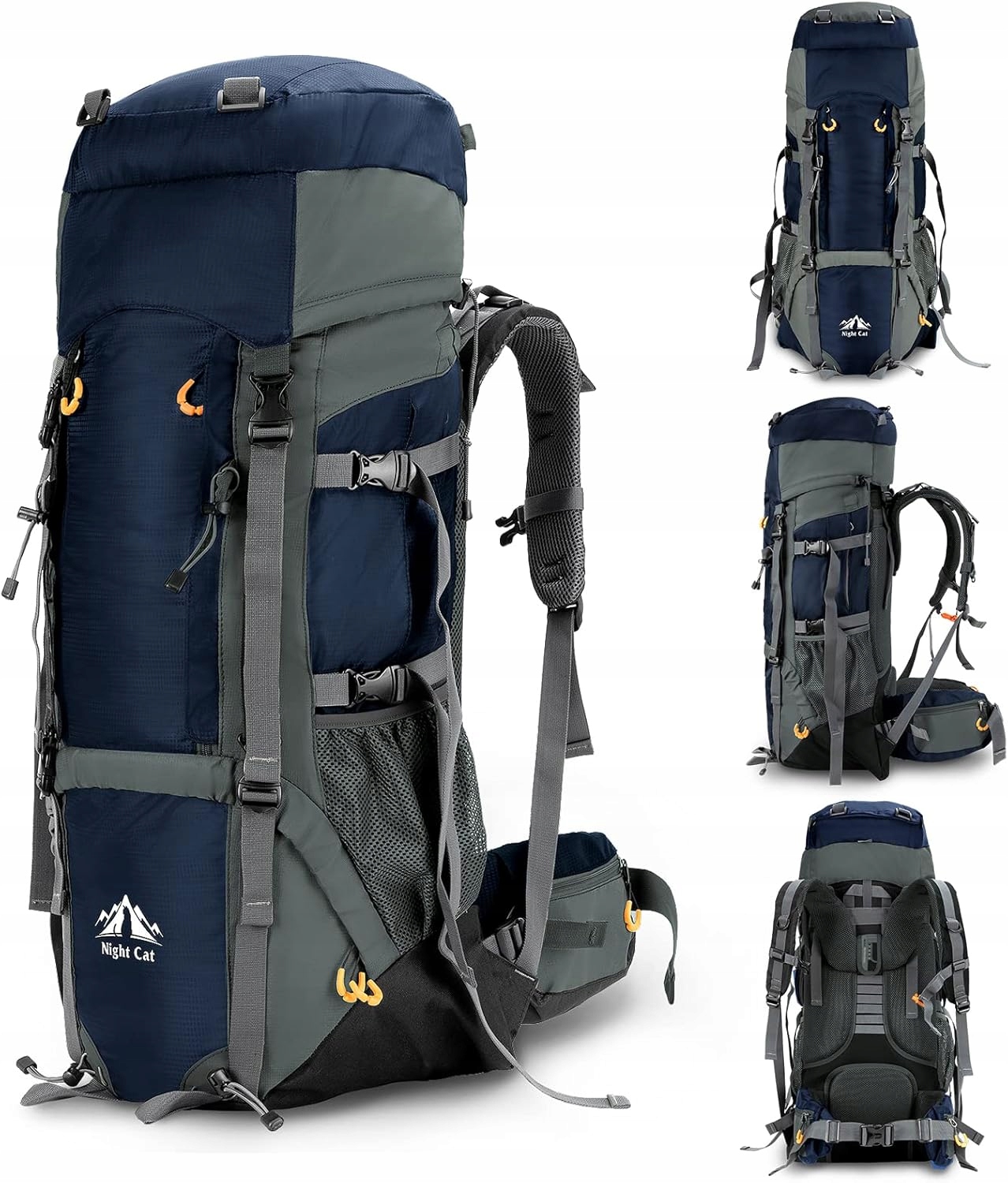 P382 Plecak turystyczny Night Cat 70L plecak trekkingowe z osłoną