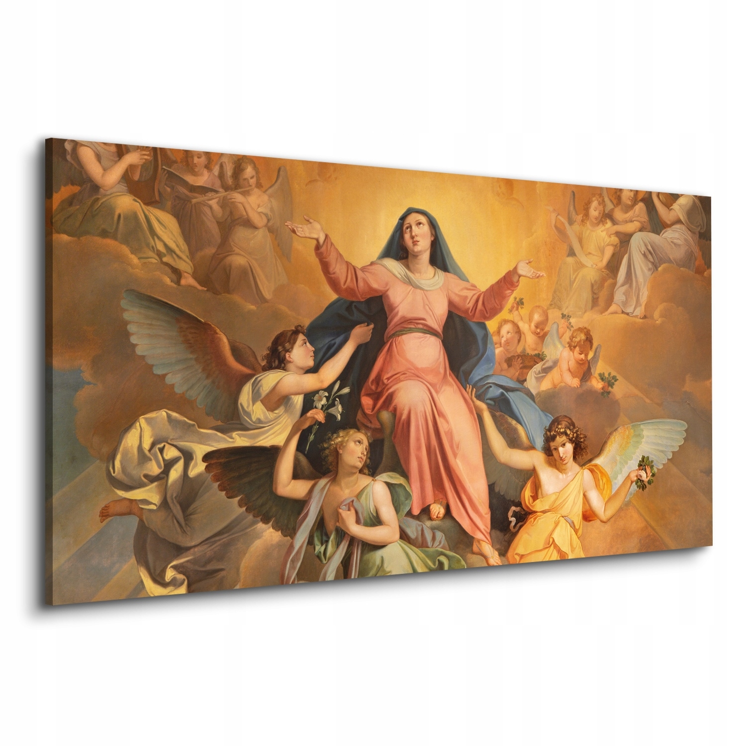 

Obraz na płótnie do pokoju Maryja aniołowie 120x60