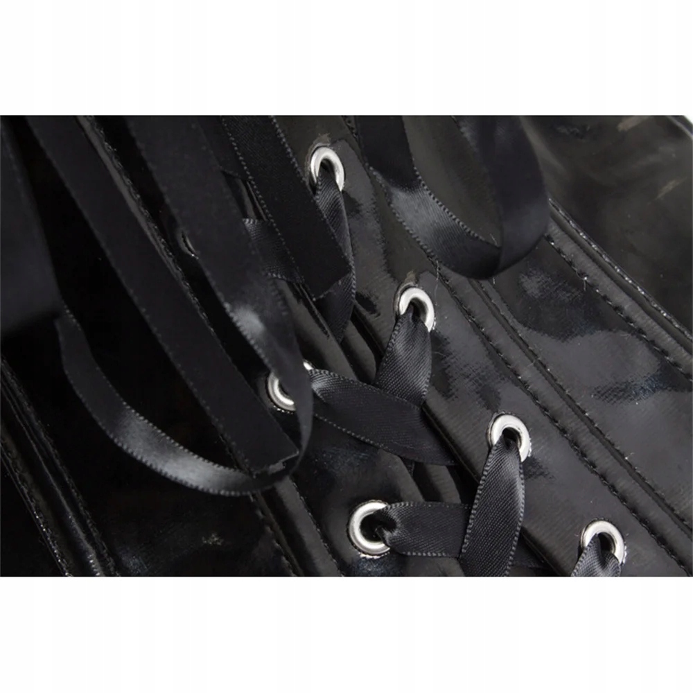 Biustonosz BEZ RAMIĄCZEK Czarny TOP GORSETOWY Stanik SAMONOŚNY LATEKSOWY M Fason inny