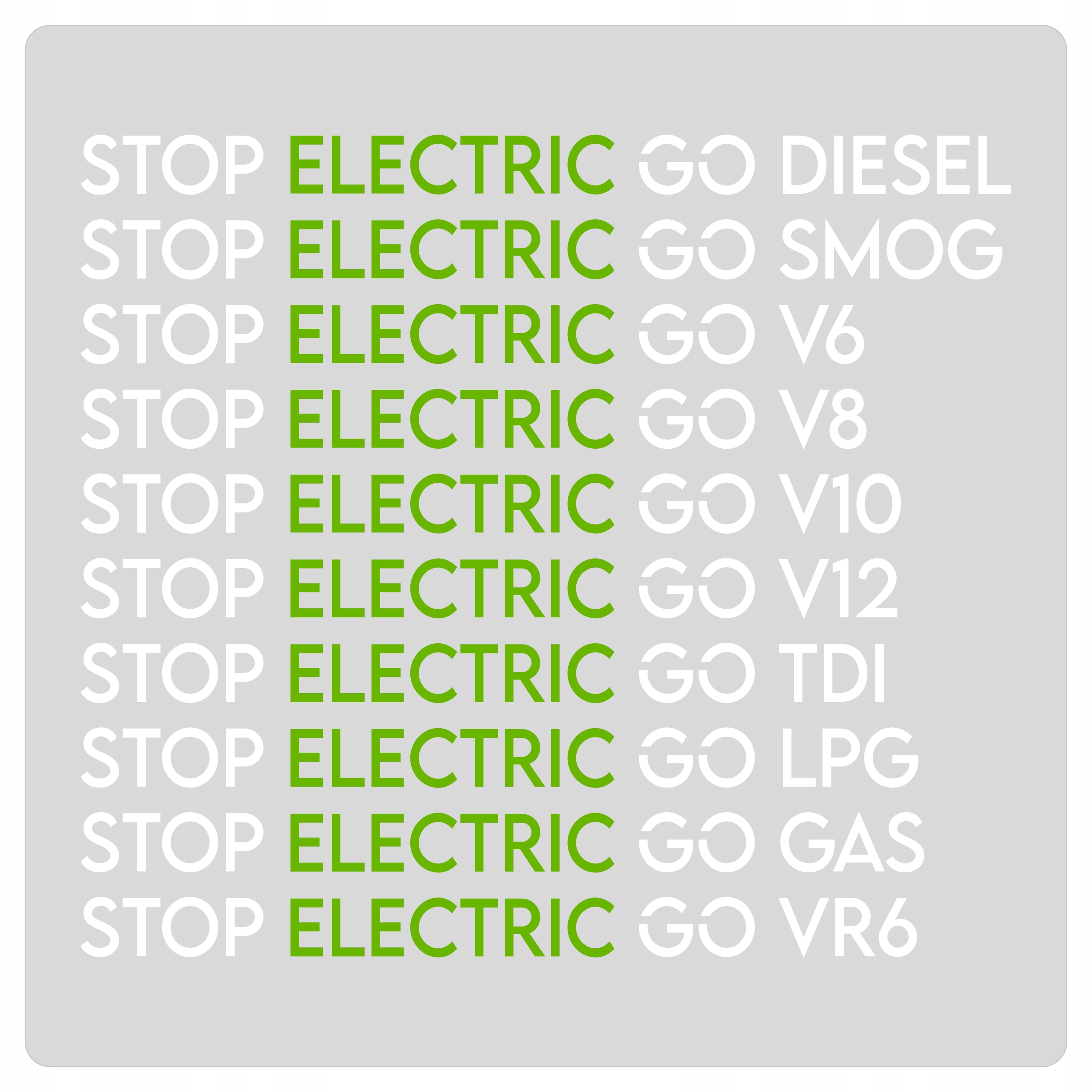 Naklejka na tylną szybę auta STOP ELECTRIC