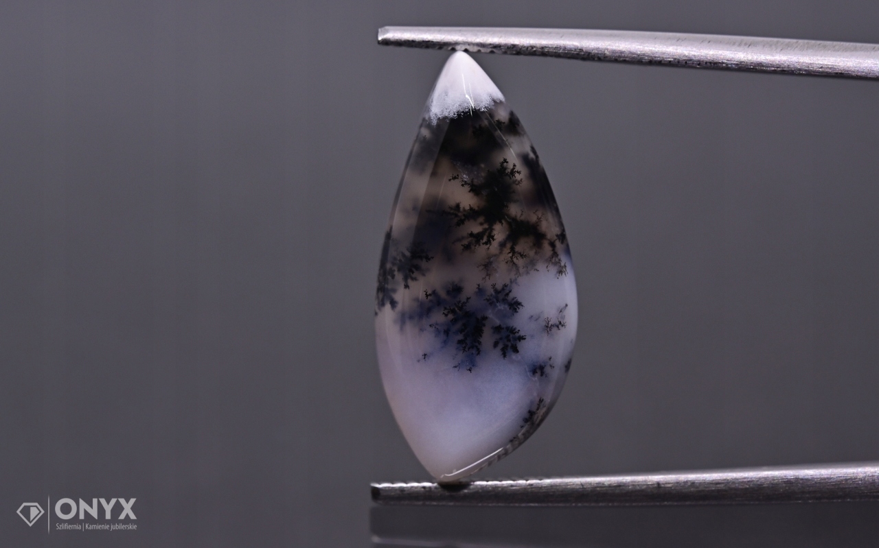 Dendritový achát z Turecka kabošon nepravidelný 19,