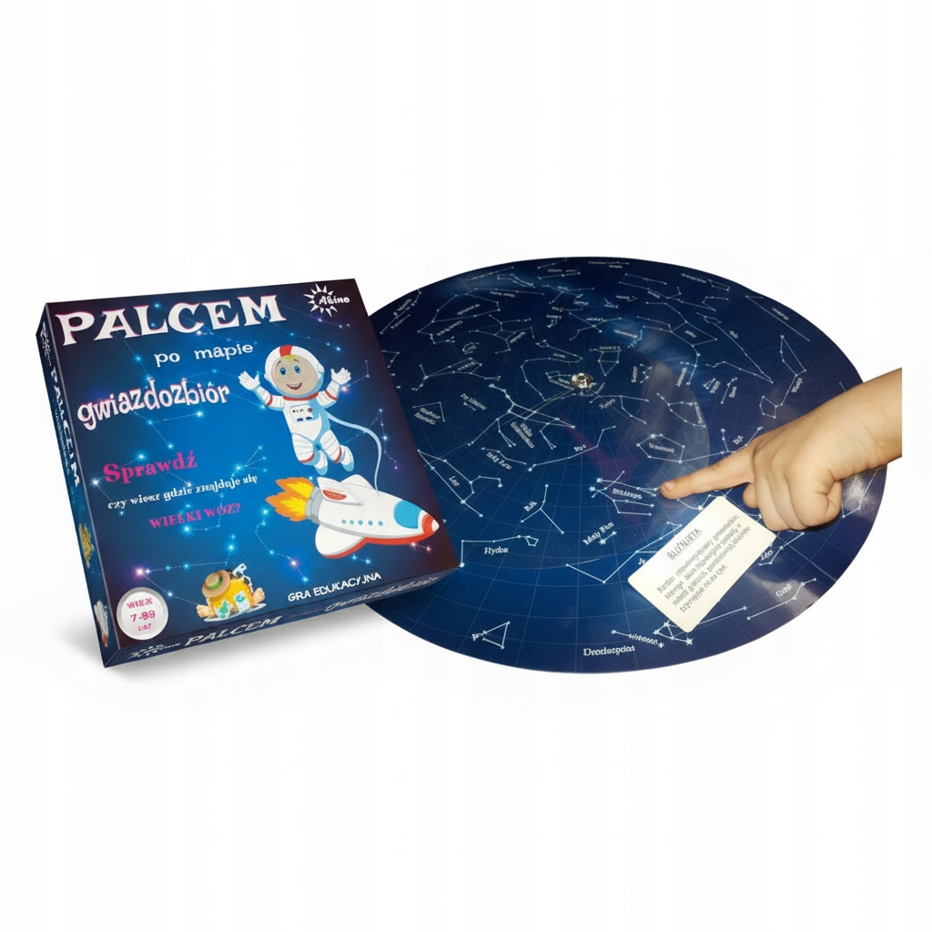 Abino Palcem Po Mapie Gwiazdozbiór Planszówka Zestaw Edukacyjny Gra Gwiazdy