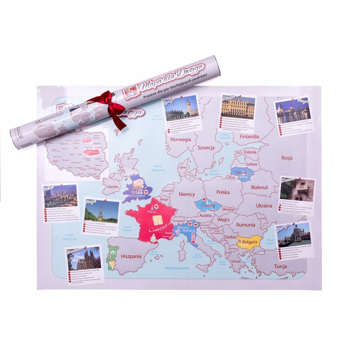 Mapa Scratch Map mapa Evropy 86,4x60,6 cm Homla