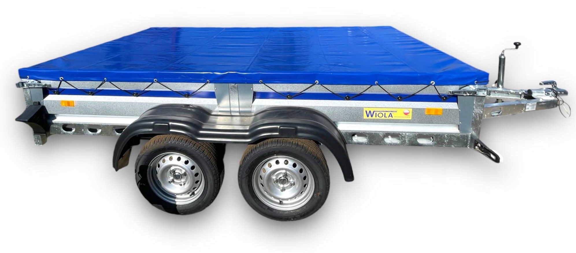 Plochá plachta pro přívěs Wiola Silezia Silezia+ modrá 292 x 142 cm
