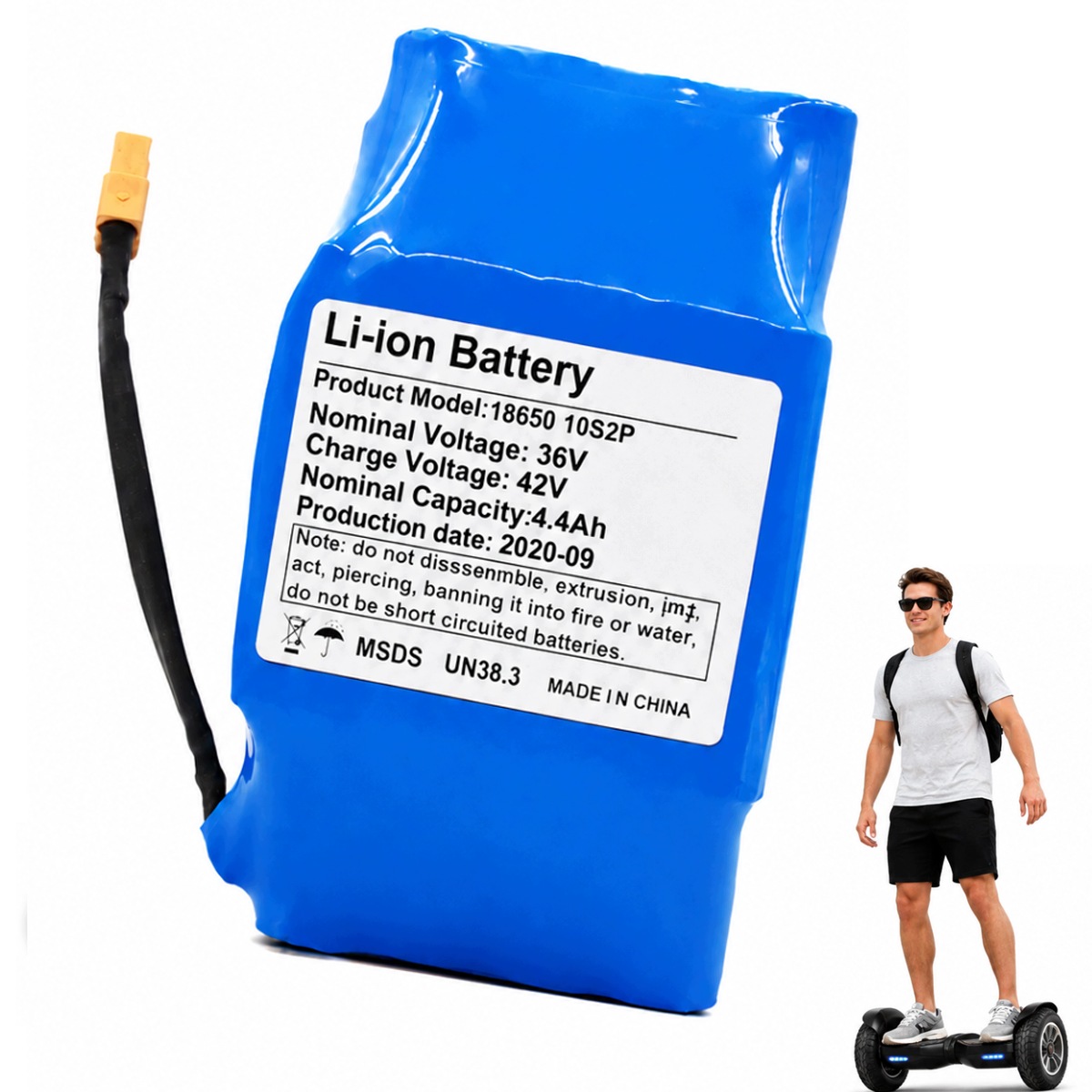 Bateria Akumulator Do Hoverboard 10S2P 4.4AH 36V Z Złączem XT60