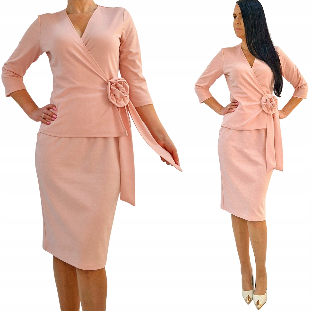 MM Fashion женский комплект розовый с юбкой