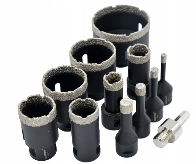 WIERTŁA DIAMENTOWE OTWORNICE DO GRESU 6-68MM ZESTAW OTWORNIC W WALIZCE 12EL Marka Falon-Tech