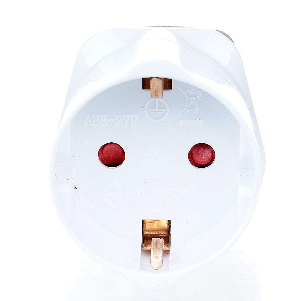 ADAPTER PRZEJŚCIÓWKA GNIAZDKA EU-UK POLSKA ANGLIA SZESZELE MALEDIWY EMIRATY Model UE-UK