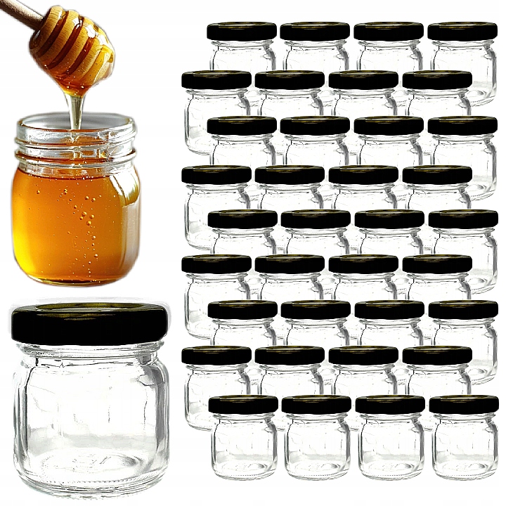40ml x100 słoik słoiczek szklany słoiki szklane na miód dżem przyprawy