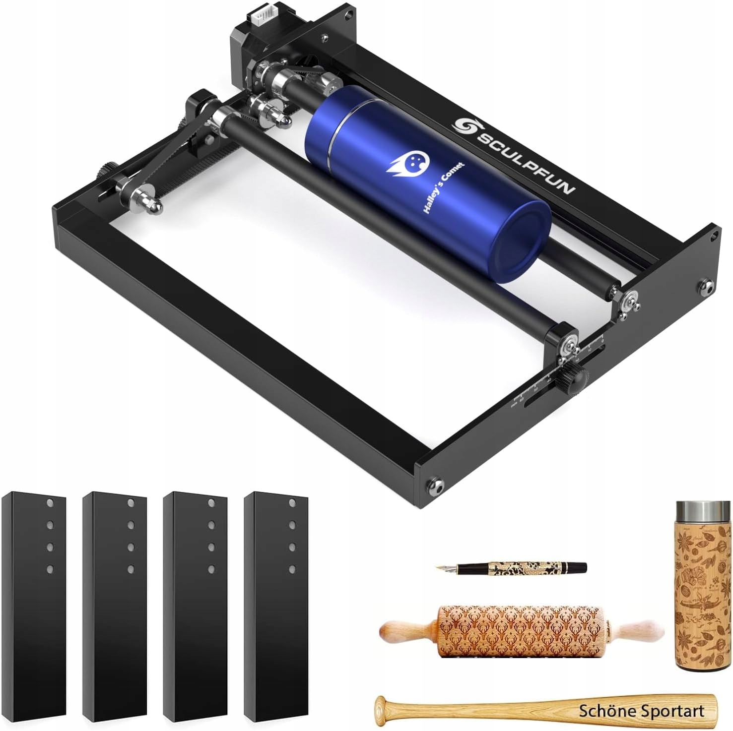 Laserový Gravírovací Váleček Sculpfun Osi Y S Otáčením O 360°